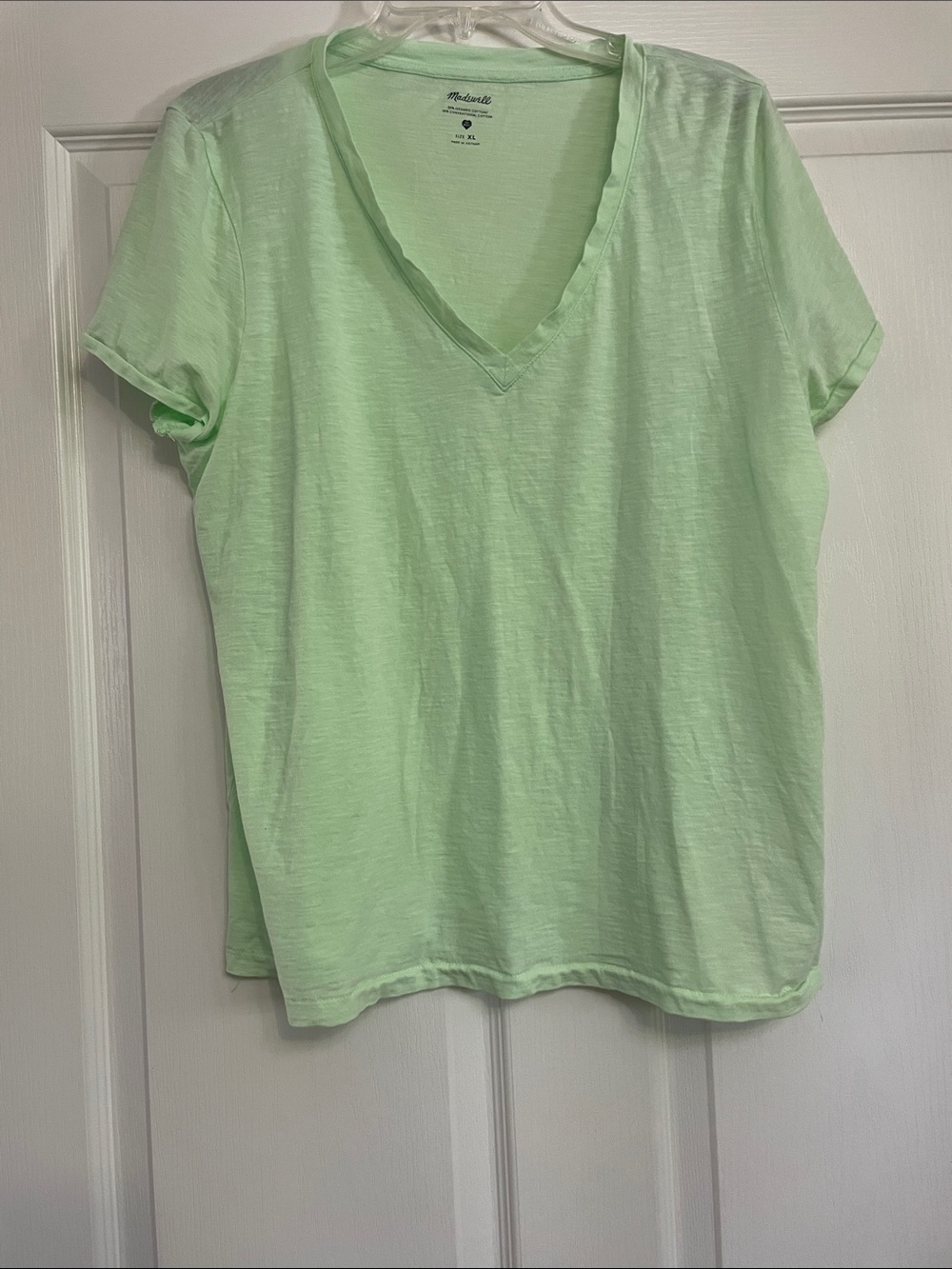 Madewell Mint Green V-Neck Short Sleeve Tee XL